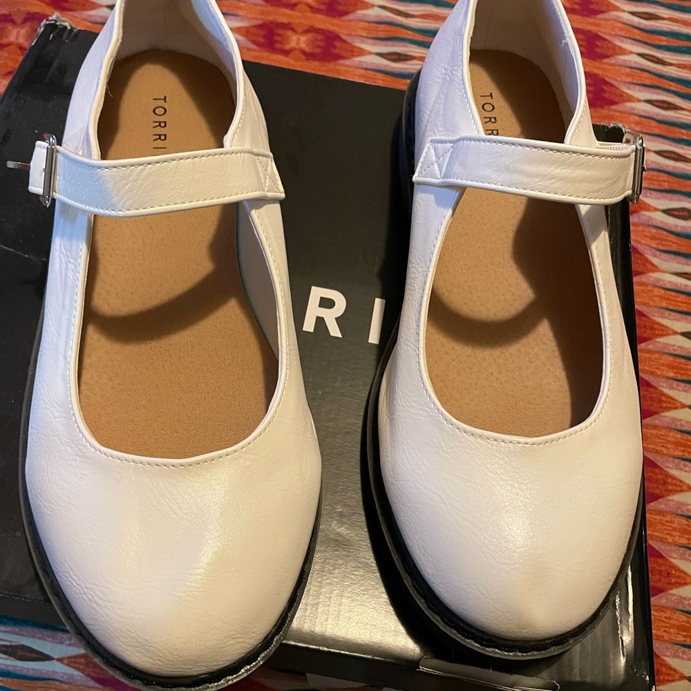 White Mary Janes